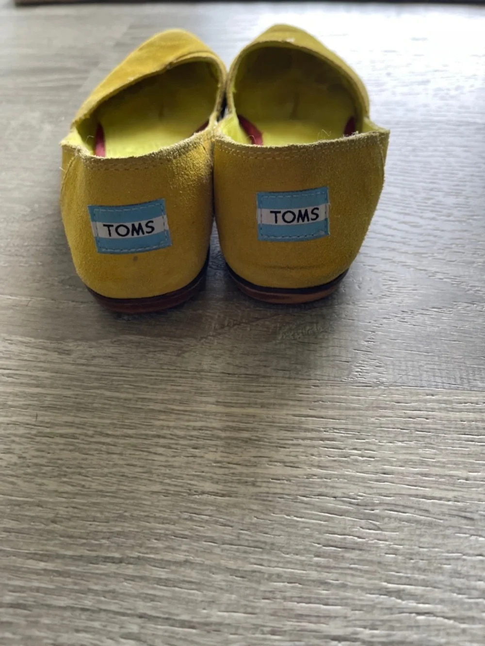 Toms Women's Yellow Suede D'Orsay Pointed Flats - Picture 3 of 5